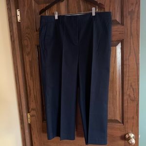 Talbots Navy Wide-leg Crop Pants